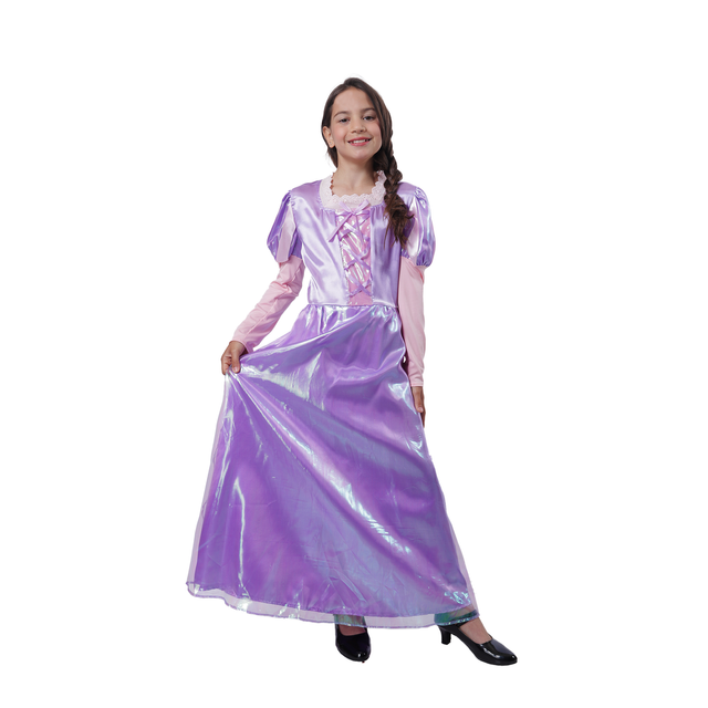 Princesa Rapunzel Vestido Reina Lila 4 a 12 años