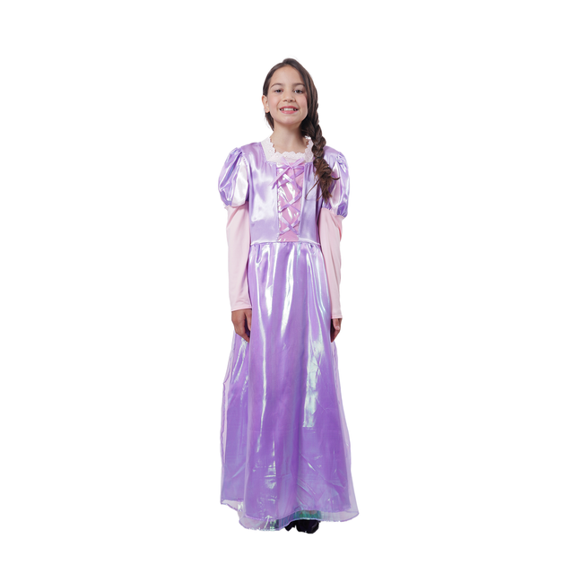 Princesa Rapunzel Vestido Reina Lila 4 a 12 años