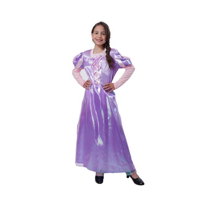 Princesa Rapunzel Vestido Reina Lila 4 a 12 años