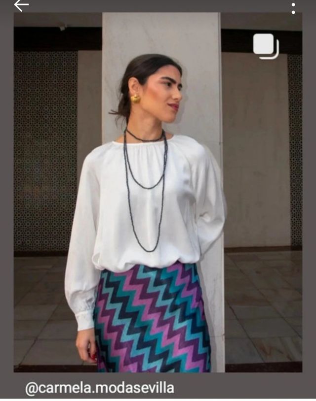 Camisa Satén Blanca