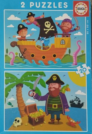 2 Puzzles educa pirata 20 piezas