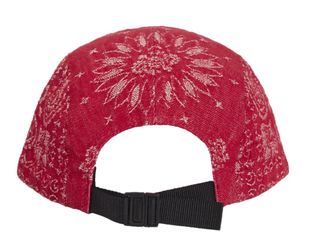 Supreme Bandana Jacquard Denim Camp Cap  Red