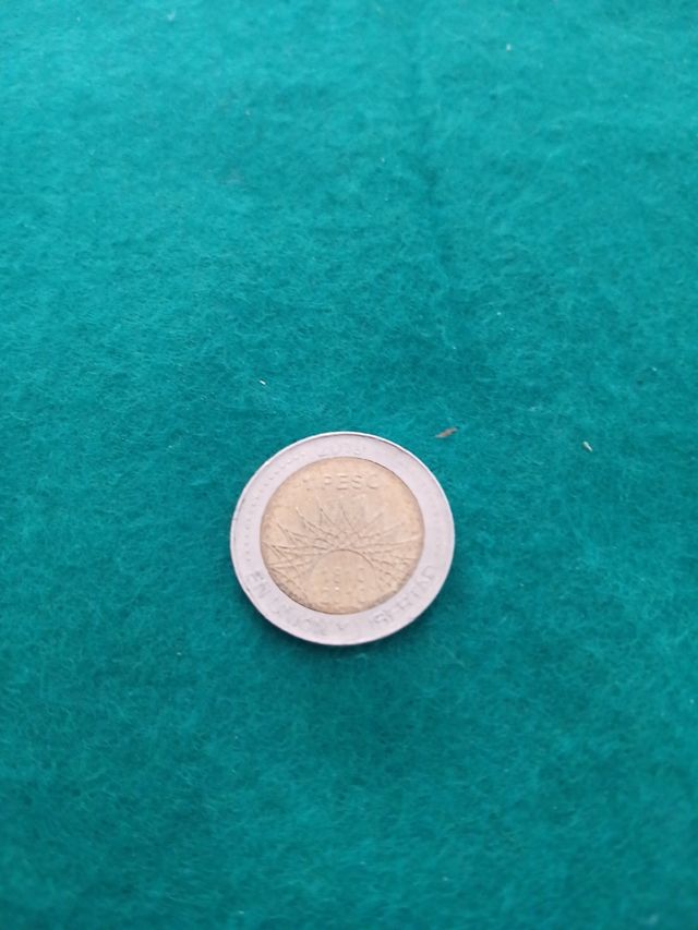 Monedas Argentina 1 peso bicentenary el palmar2010