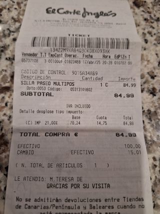 Silla paseo paraguas