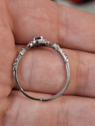 Anello in acciaio con Tanzanite naturale