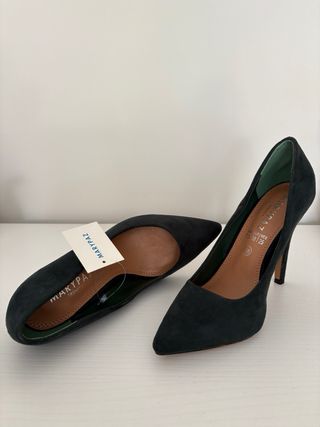 Zapatos tacon verde mujer T38