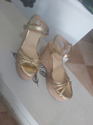 Sandalias verano con plataforma en corcho prensado
