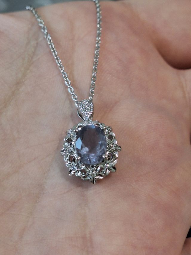 Pendente con Acquamarina naturale