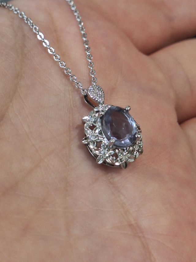 Pendente con Acquamarina naturale