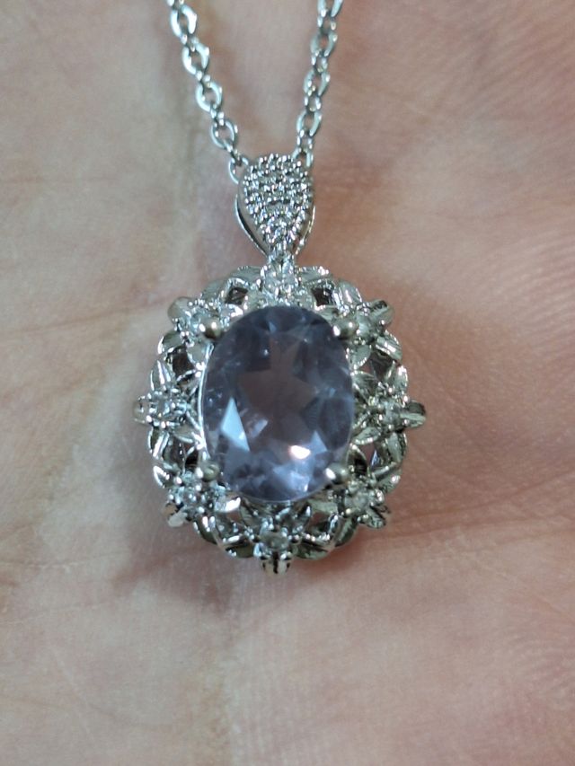 Pendente con Acquamarina naturale