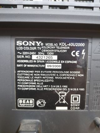 Tv sony 40"