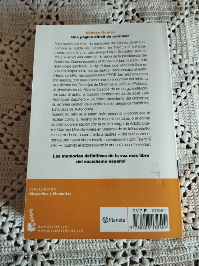 Una página difícil de arrancar. Alfonso Guerra 