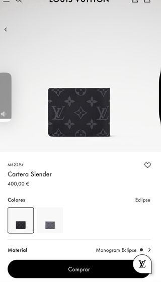 Cartera original Louis Vuitton Slender
