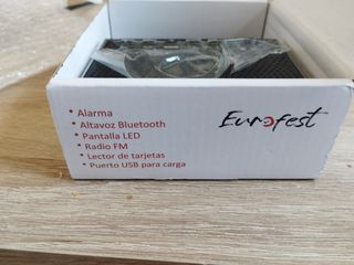 Eurofest radio reloj altavoz bluetooth