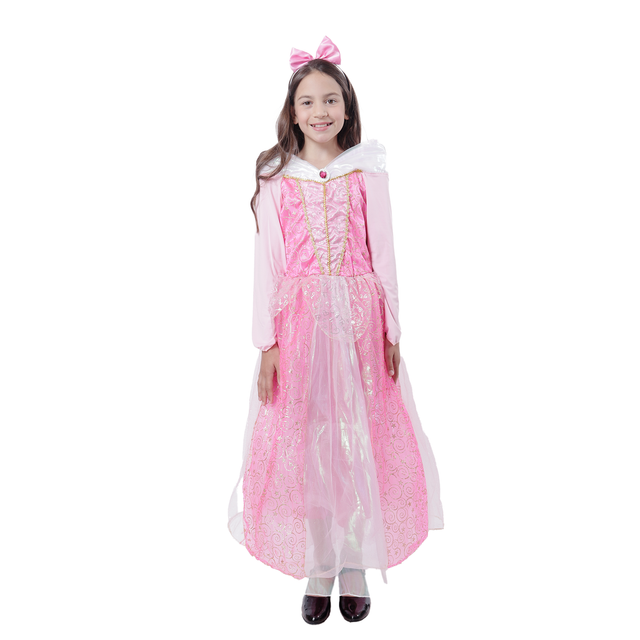 Disfraz Princesa Rosa Aurora Vestido Niña 4-6 años