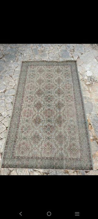 Alfombra vintage persa lana y seda