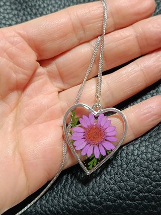 Conjunto de plata y resina