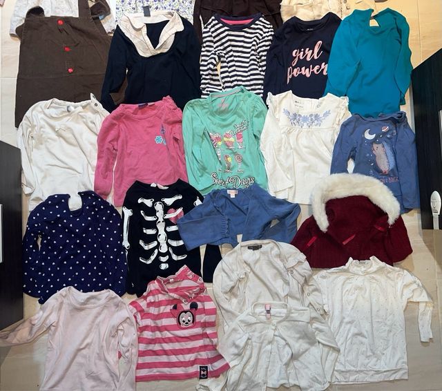 Lote de 27 peças de inverno para meninas de 80 a 86cm