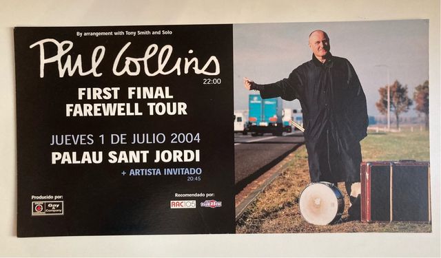 Poster concierto Phil Collins Barcelona 2004