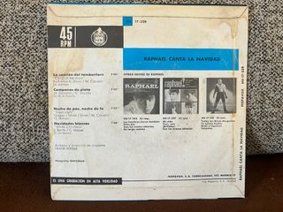VINILO EP DE RAPHAEL - CANNTA LA NAVIDAD