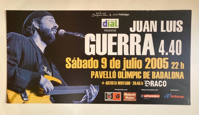 Poster Juan Luis Guerra concierto Badalona 2005