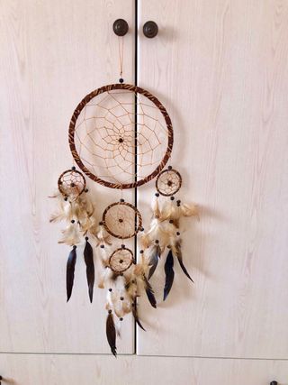 Perchero entrada étnico de madera