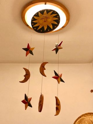 Perchero entrada étnico de madera