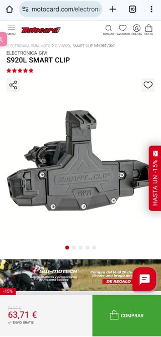 Soporte manillar teléfono Givi S920