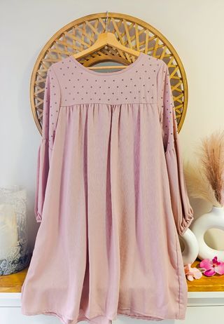 VESTIDO MUJER PREMAMA 38-40 ROSA BODA 