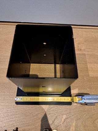 Base de pérgola negro 9,5 x 9,5 cm