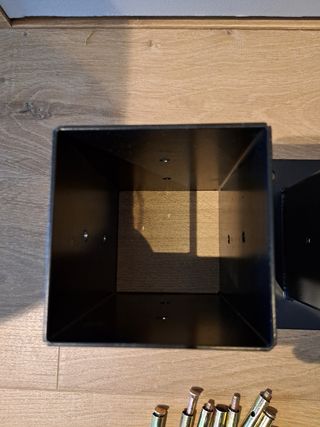 Base de pérgola negro 9,5 x 9,5 cm