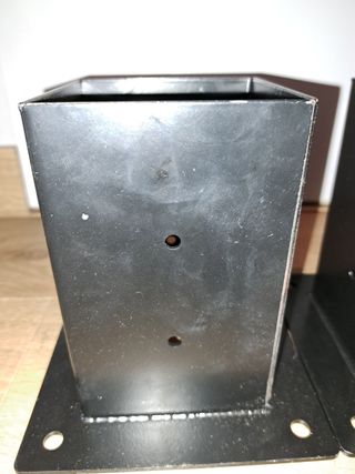 Base de pérgola negro 9,5 x 9,5 cm