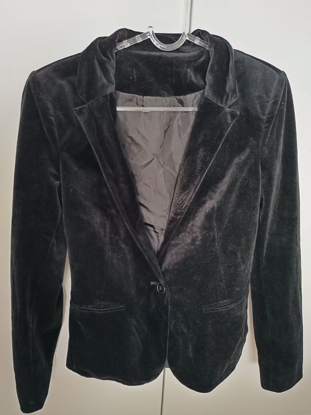 Chaqueta de ante negro