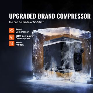 Macchina per Ghiaccio da Banco Portatile Compresso