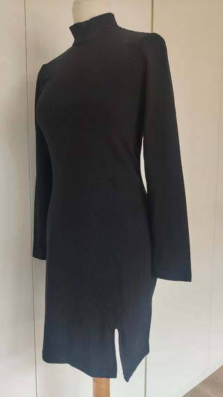 Vestido NUEVO negro manga larga ajustado S36 M38