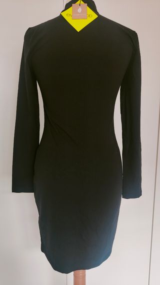 Vestido NUEVO negro manga larga ajustado S36 M38