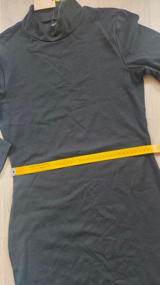 Vestido NUEVO negro manga larga ajustado S36 M38