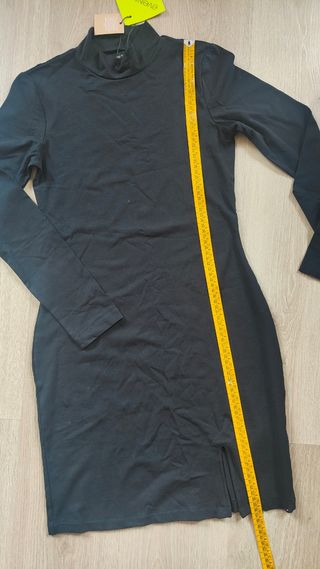 Vestido NUEVO negro manga larga ajustado S36 M38