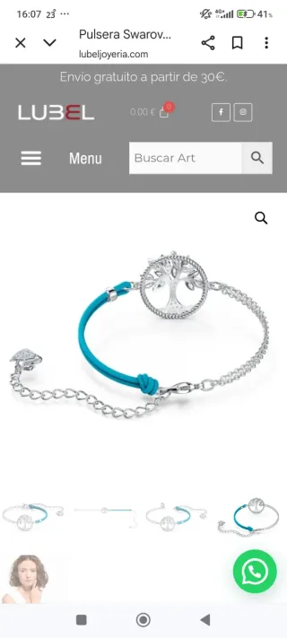 Pulsera árbol de la vida Swarovski