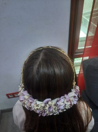 Tocado comunión. Hecha a mano.