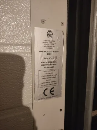 Puerta garaje automatica seccional