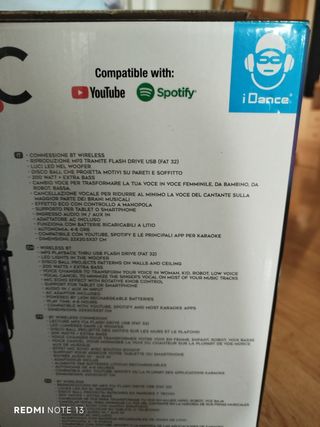 Karaoke y radio, altavoz music star con leds