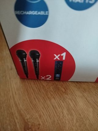 Karaoke y radio, altavoz music star con leds