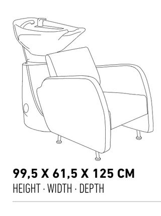 Lavacabezas profesional y sillón. Modelo afrodita.