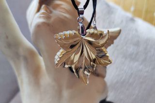 Colgante cristal ambar