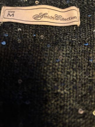 Cardigán negra con lentejuelas