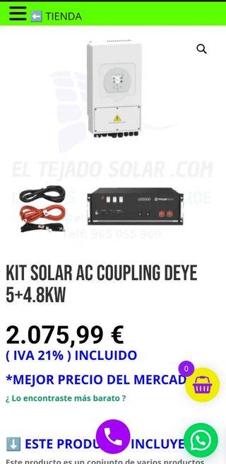 KIT SOLAR AC COUPLING DEYE 5KW más 5 kw