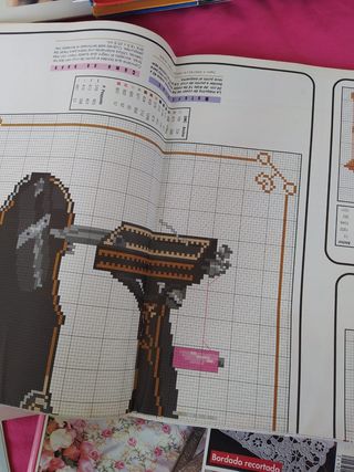 Lote de revistas punto de cruz años 80