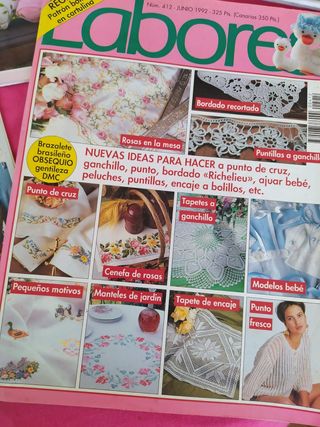 Lote de revistas punto de cruz años 80