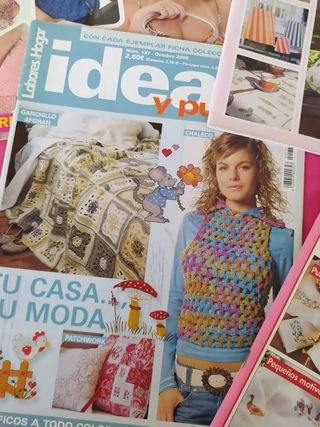 Lote de revistas punto de cruz años 80